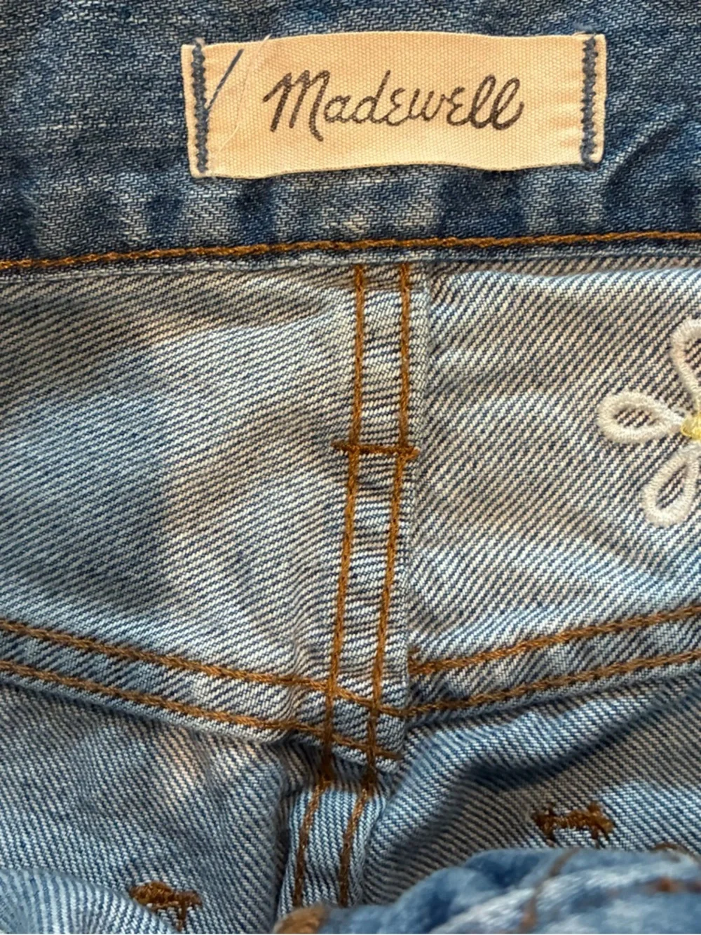 Madewell Jeans Women’s 24 Blue Embroidered The Perfect Summer Jean LIKE NEW!